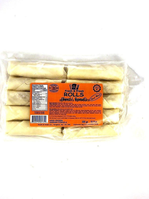 F&FSPRING ROLLS BEEF300G - apniroots Grocery