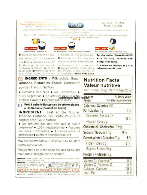 Gits - Instant Kesar Kulfi - 100gm - apniroots Grocery