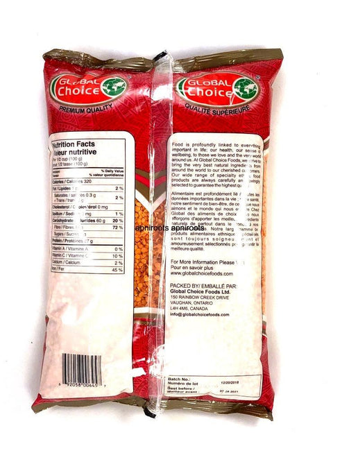 GLOBAL RED SPLIT LENTILS 4LB - apniroots Grocery