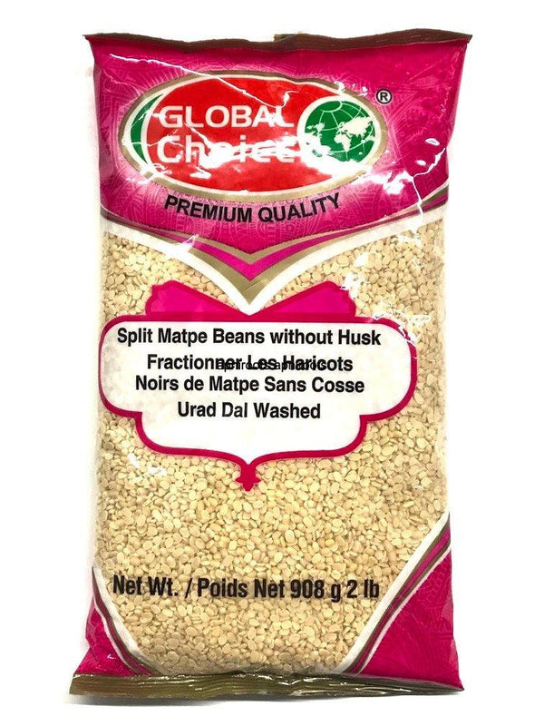 GLOBAL URAD DAL WASHED WHITE 2LB - apniroots Grocery