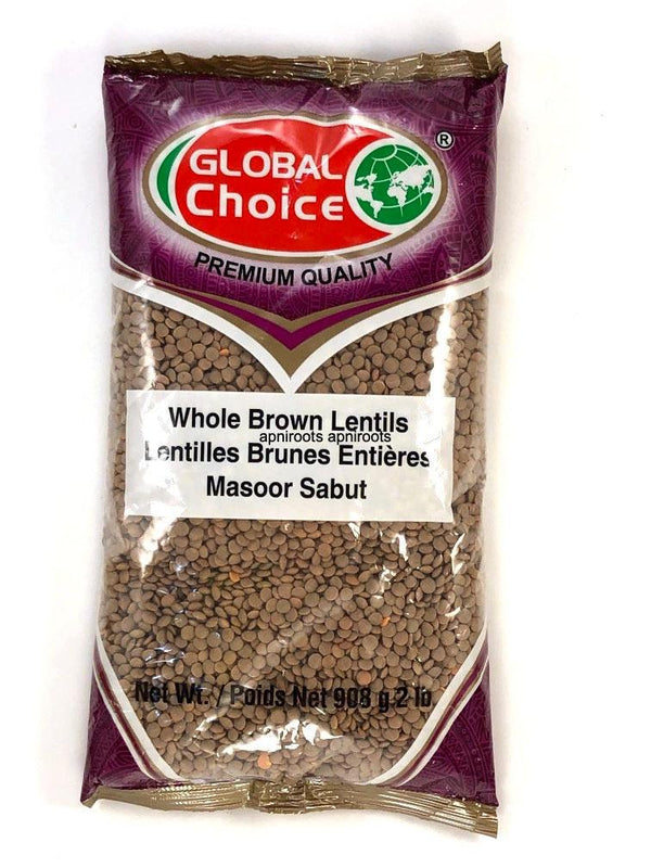 GLOBAL WHOLE MASOOR 2LB - apniroots Grocery
