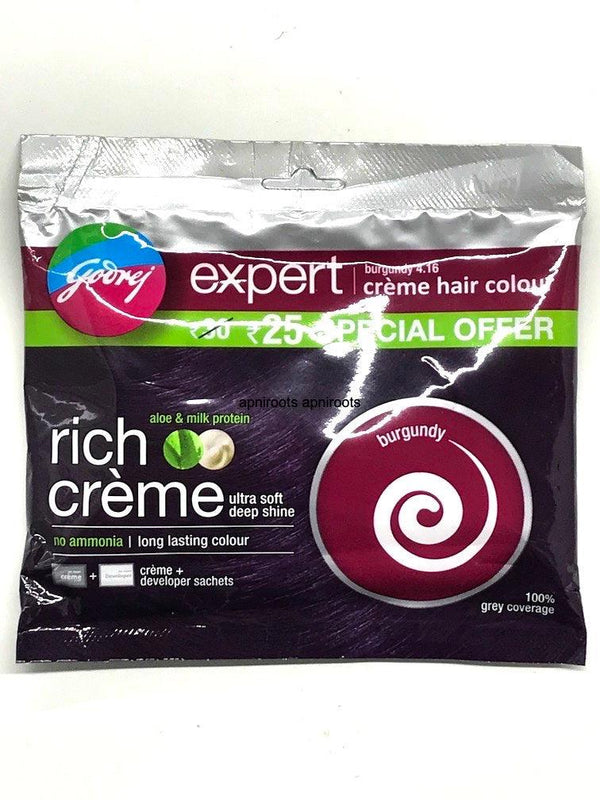 GODREG BURGUNDY HAIR COLOR 40G - apniroots Grocery