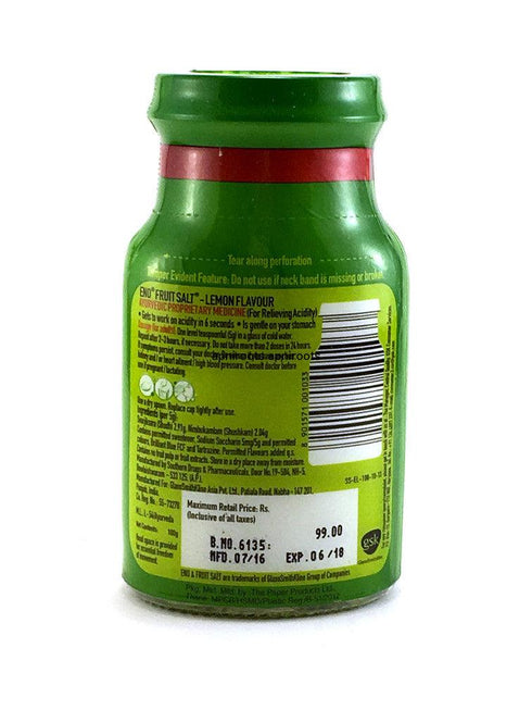 Gsk - Eno Fruit Salt Lemon - 100gm - apniroots Grocery