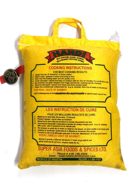 Handi - Basmati Rice (YELLOW) - Sella - 10lb - apniroots Grocery
