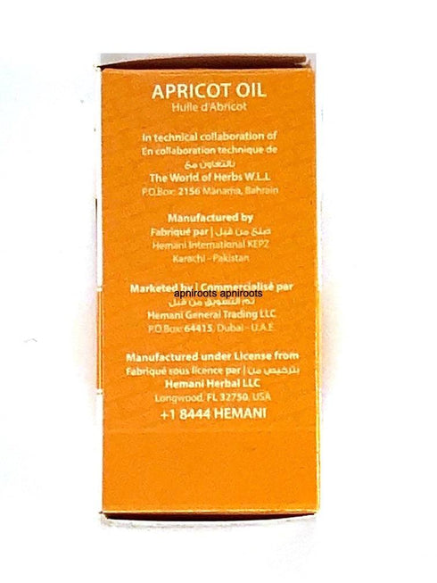 HEMANI_APRICOT OIL-30ML - apniroots Grocery