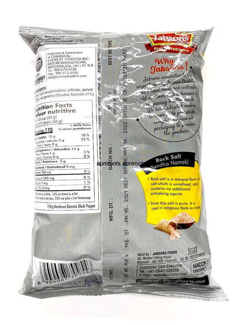 JABSONS BANANA CHIPS 150GM - apniroots Grocery