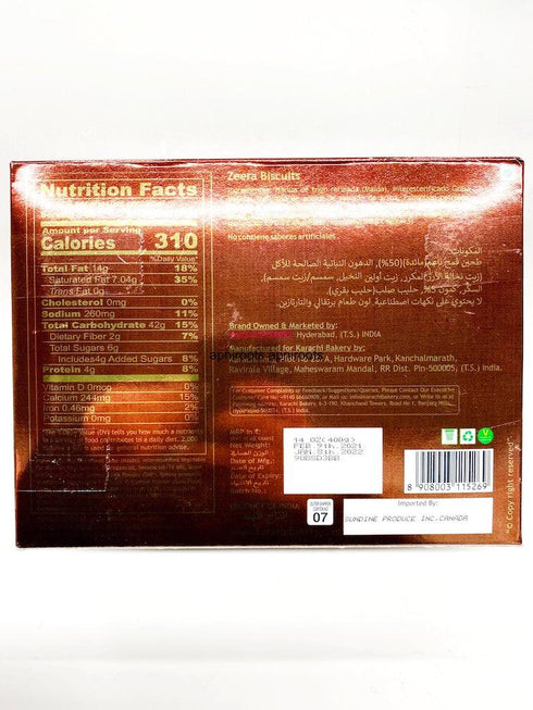 KARACHI ZEERA BISCUIT-400GM - apniroots Grocery