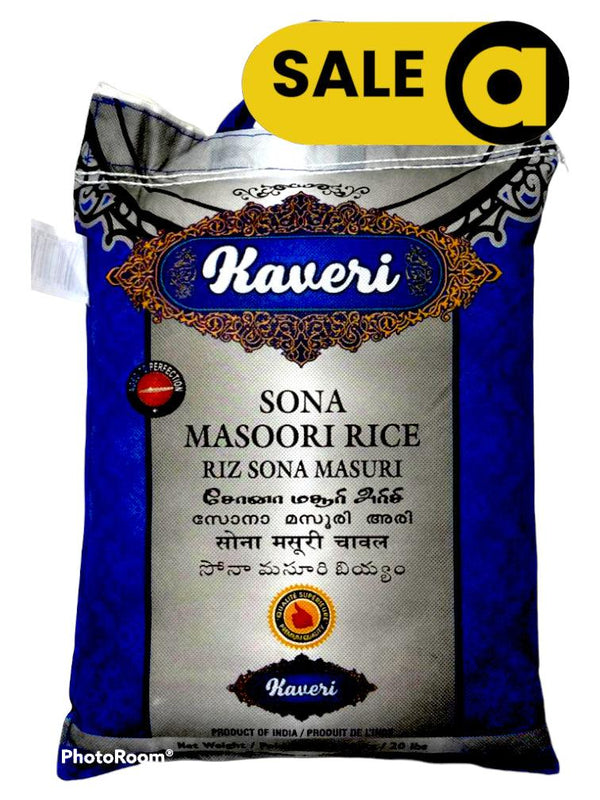 Kaveri - Sona Masoori Rice - 20lb - apniroots Grocery