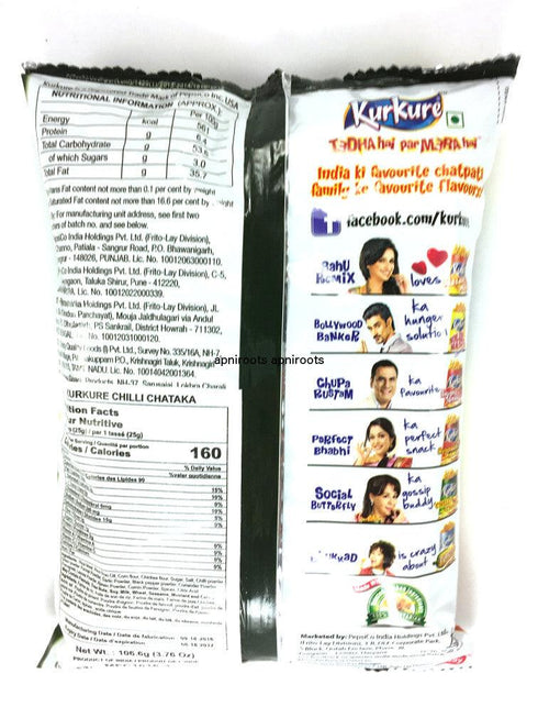 Kurkure - Chilli Chatka - 106gm - apniroots Grocery