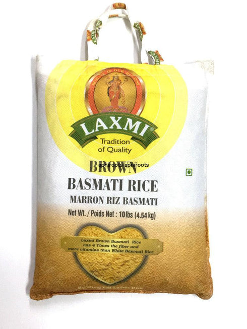 Laxmi - Brown Basmati Rice - 10lb - apniroots Grocery