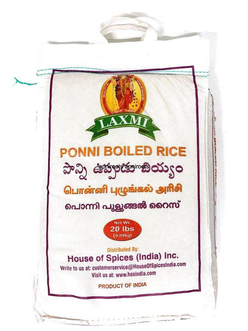 LAXMI PONNI BOILED RICE 20LB - apniroots Grocery