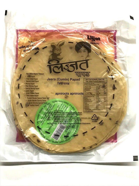 LIJJAT JEERA PAPAD - apniroots Grocery