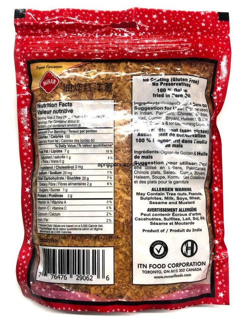 MINAR FRIED ONION 312GM - apniroots Grocery