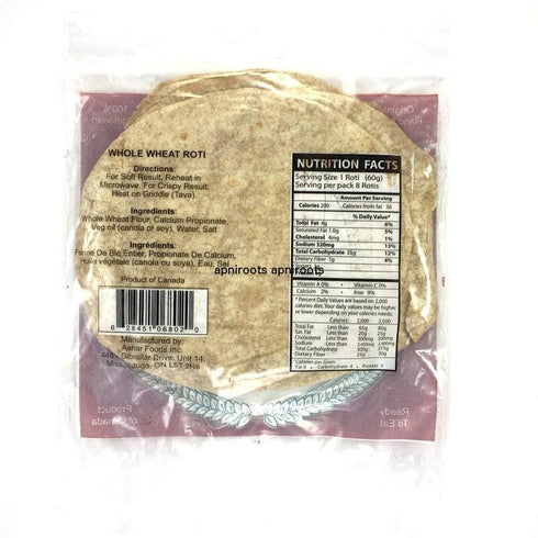 Mom Made - Whole Wheat Roti - 400gm - apniroots Grocery