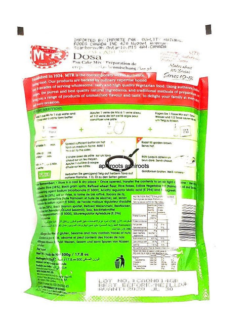 MTR DOSA MIX 500G - apniroots Grocery