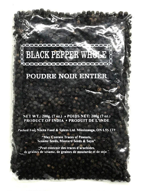 NIKITA BLACK PEPPER WHOLE-200G - apniroots Grocery