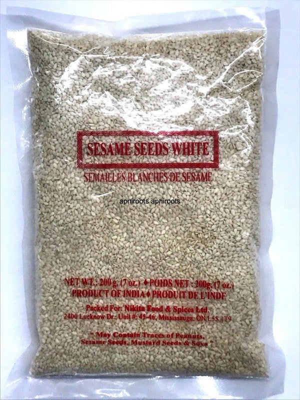 NIKITA SESAME SEEDS WHIT 200 G - apniroots Grocery