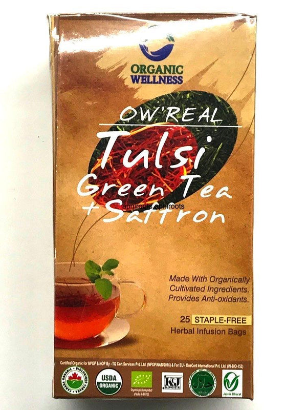 ORGANIC TULSI GREEN&SAFRON TEA - apniroots Grocery