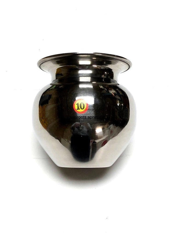 Pooja Lota- S Steel -10cm #10 - apniroots Grocery