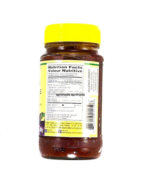 PRIYA BRINJAL PICKLE 300G - apniroots Grocery