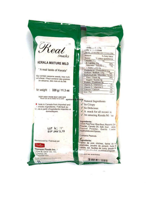 Real Snacks - Kerela Mixture Mild - 320gm - apniroots Grocery