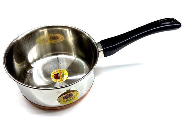 S Steel Milk Pan With Copper Bottom 6.5Inch - apniroots Grocery
