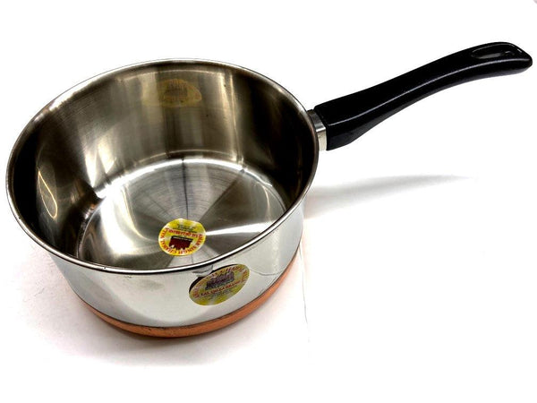 S Steel Milk Pan With Copper Bottom 7.5Inch - apniroots Grocery