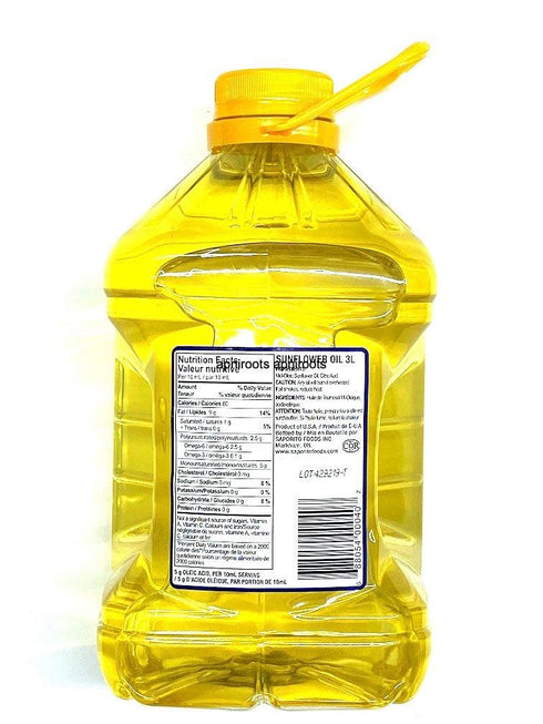 SAPORITO SUNFLOWER OIL 3L - apniroots Grocery