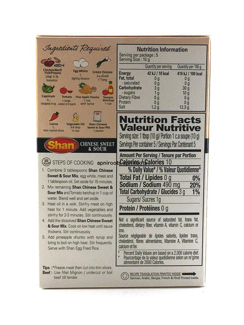 Shan - Chinese Sweet And Sour - 50gm - apniroots Grocery