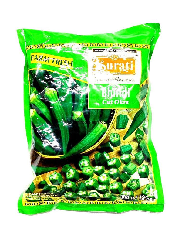 SURATI BHINDI OKRA CUT340 G - apniroots Grocery