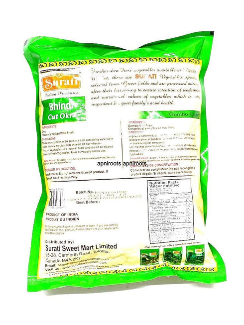 SURATI BHINDI OKRA CUT340 G - apniroots Grocery