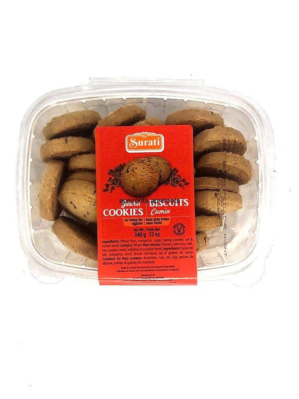 SURATI JEERA COOKIES 340GM - apniroots Grocery