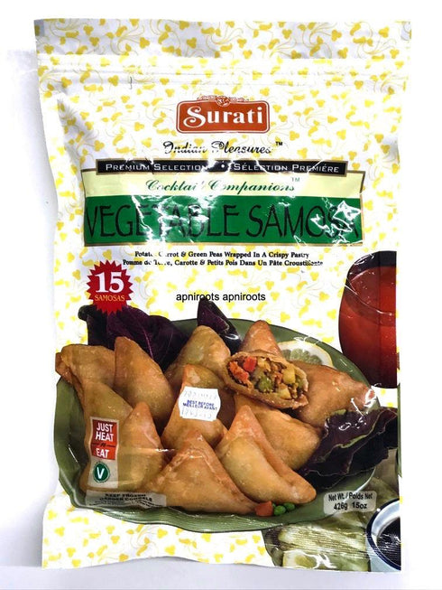 SURATI VEG SAMOSA 15PCS - apniroots Grocery