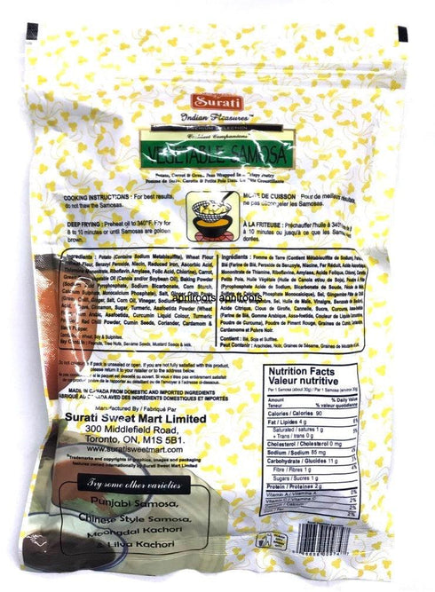 SURATI VEG SAMOSA 15PCS - apniroots Grocery