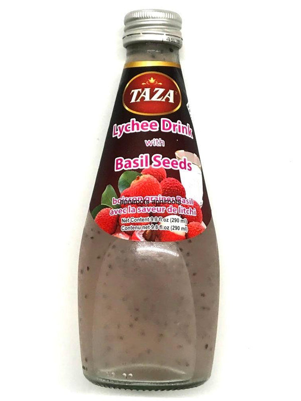 TAZA LYCHEE BASIL SEEDS DRINK - apniroots Grocery