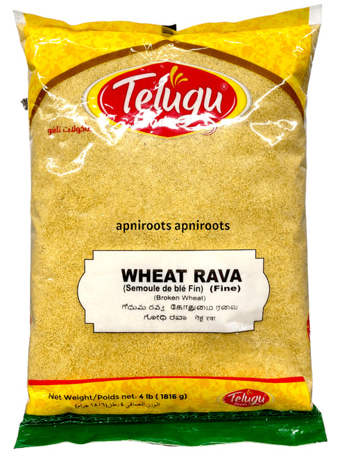 TELUGU WHEAT RAVA( FINE)4LB - apniroots Grocery