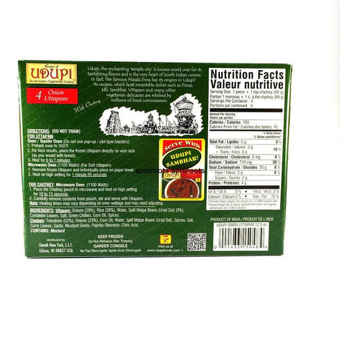 Udupi - 4 Onion Uttapam - 354gm - apniroots Grocery