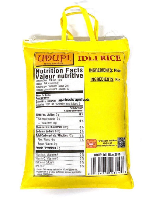 UDUPI IDLI RICE 20LB (you will receive Deep brand as Udupi is now Deep) - apniroots Grocery