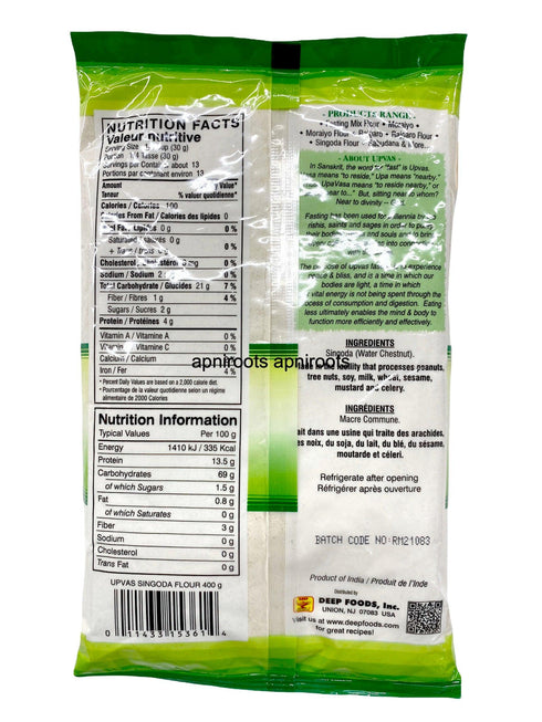 UPVAS SINGODA FLOUR 400GM - apniroots Grocery