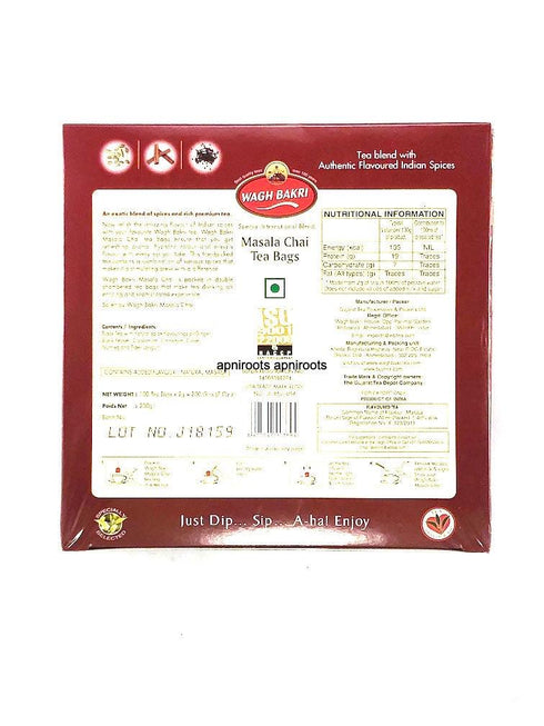 WAGH BAKRI MASALA TEA 100TEA - apniroots Grocery